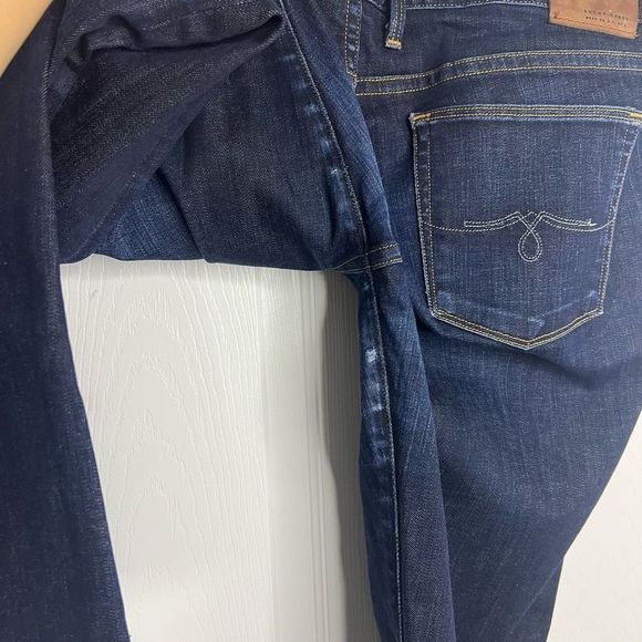 Lucky Brand Dark Wash Mid Rise Lolita Bootcut Stretch Ankle Denim Jeans Size 8 - Picture 6 of 16